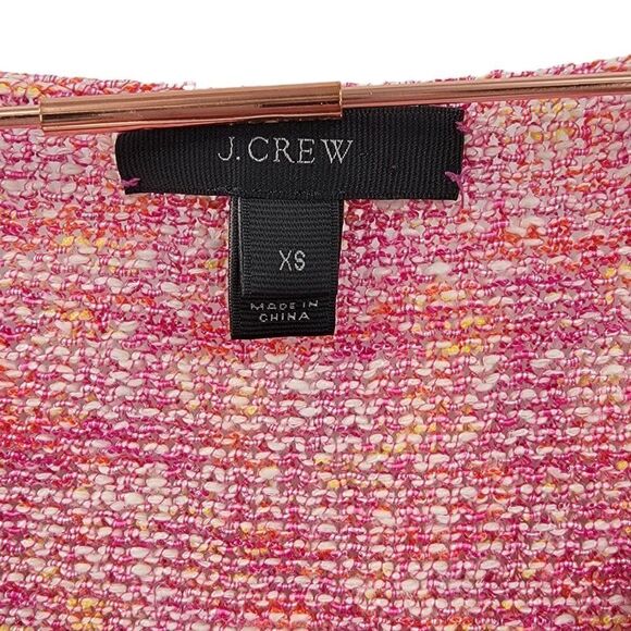 J. Crew Womens XS Pink Flared Sleeve Marled V Neck Sweater - Picture 5 of 6